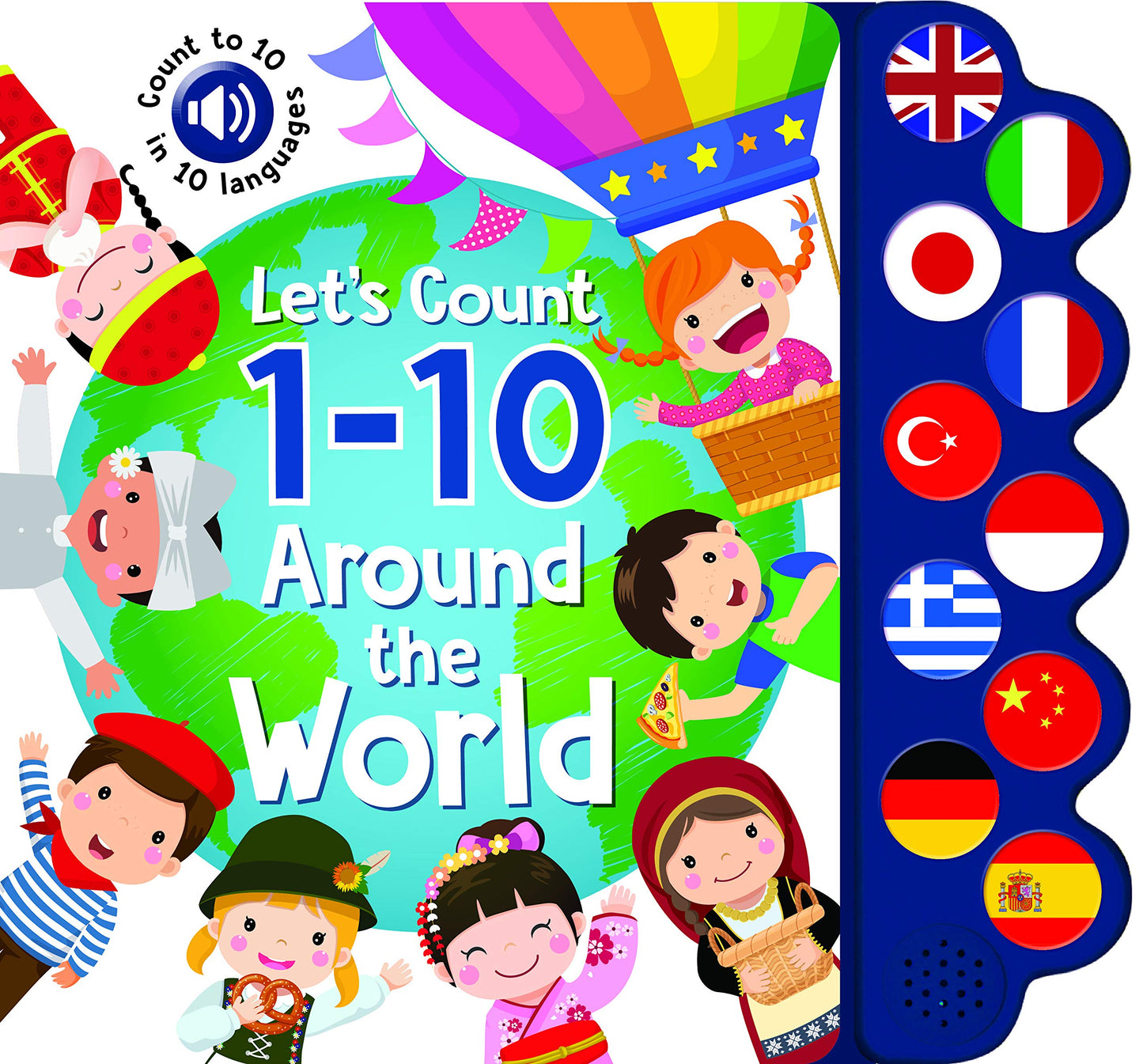 10 Button Sound: Let's Count 1-10 Around the World by Lake Press