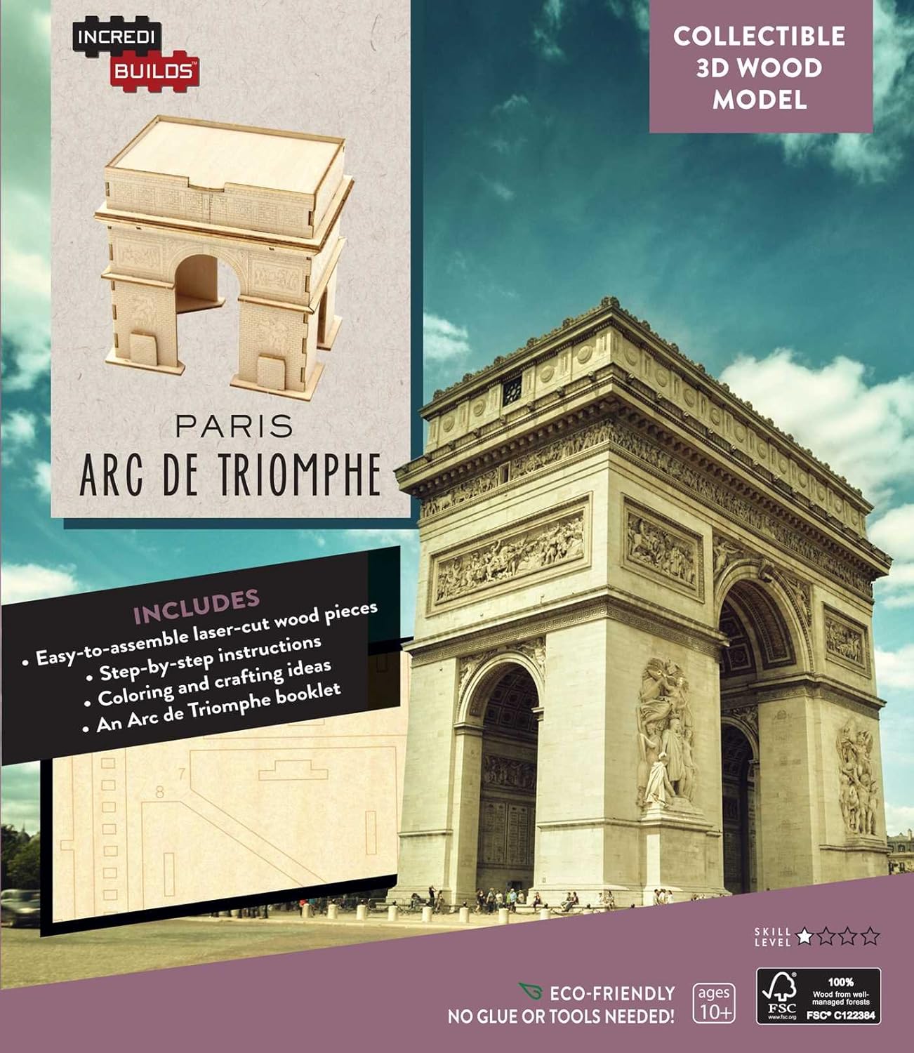 IncrediBuilds: Paris: Arc de Triomphe 3D Wood Model by Insight Editions