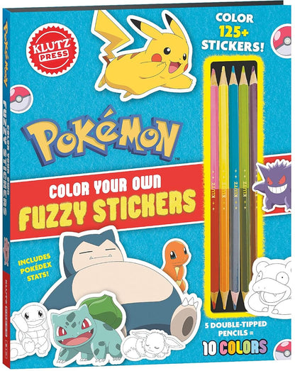 Pokemon Color Your Own Fuzzy Stickers by Klutz Press