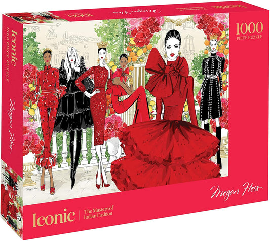 Megan Hess Iconic: The Masters of Italian Fashion (1000-Piece Jigsaw Puzzle) by Megan Hess