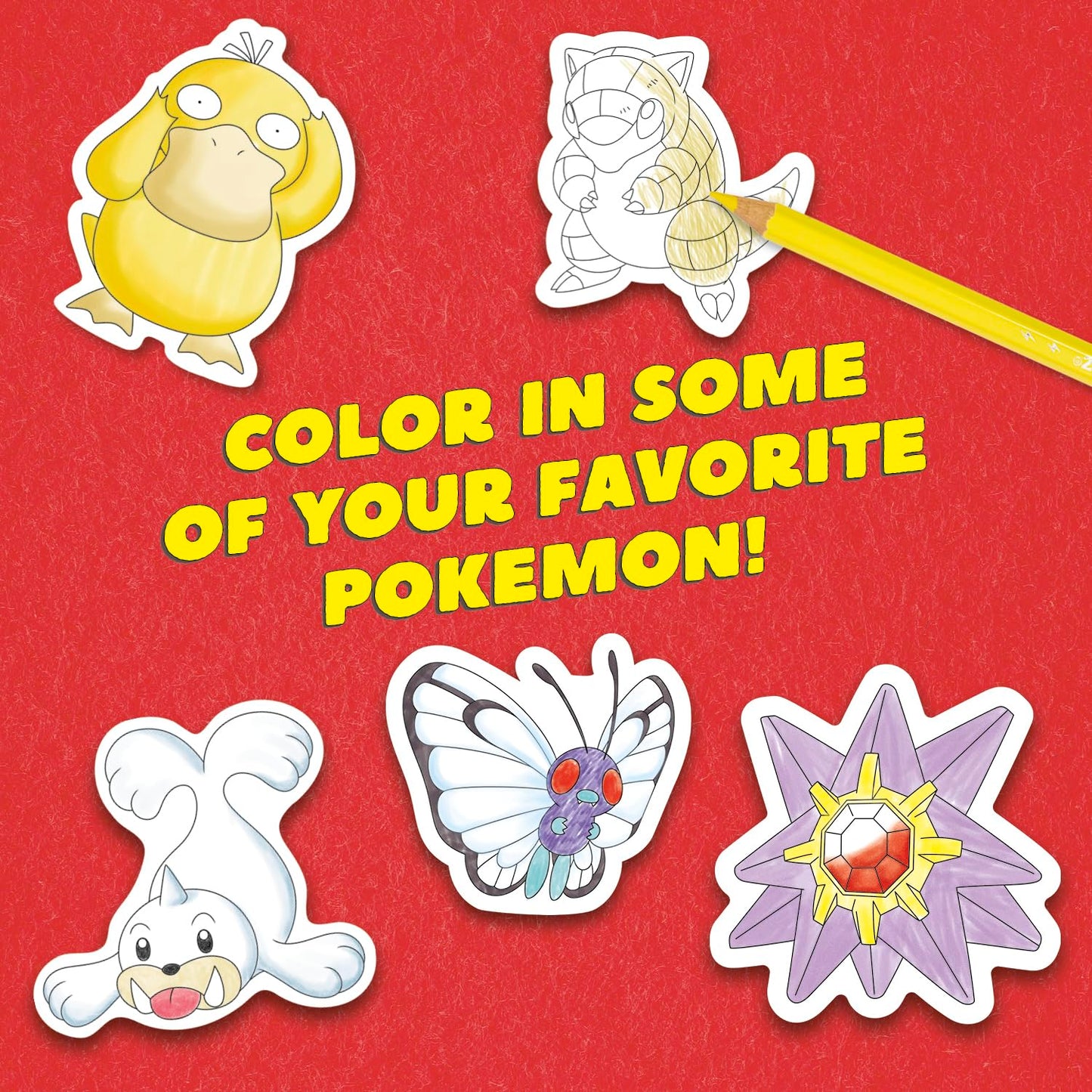 Pokemon Color Your Own Fuzzy Stickers by Klutz Press