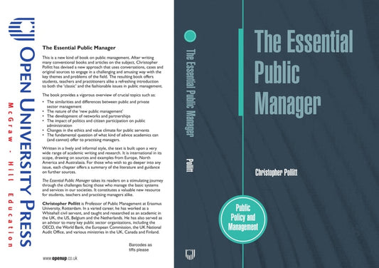 The Essential Public Manager (shelf worn) by Pollitt, Christopher