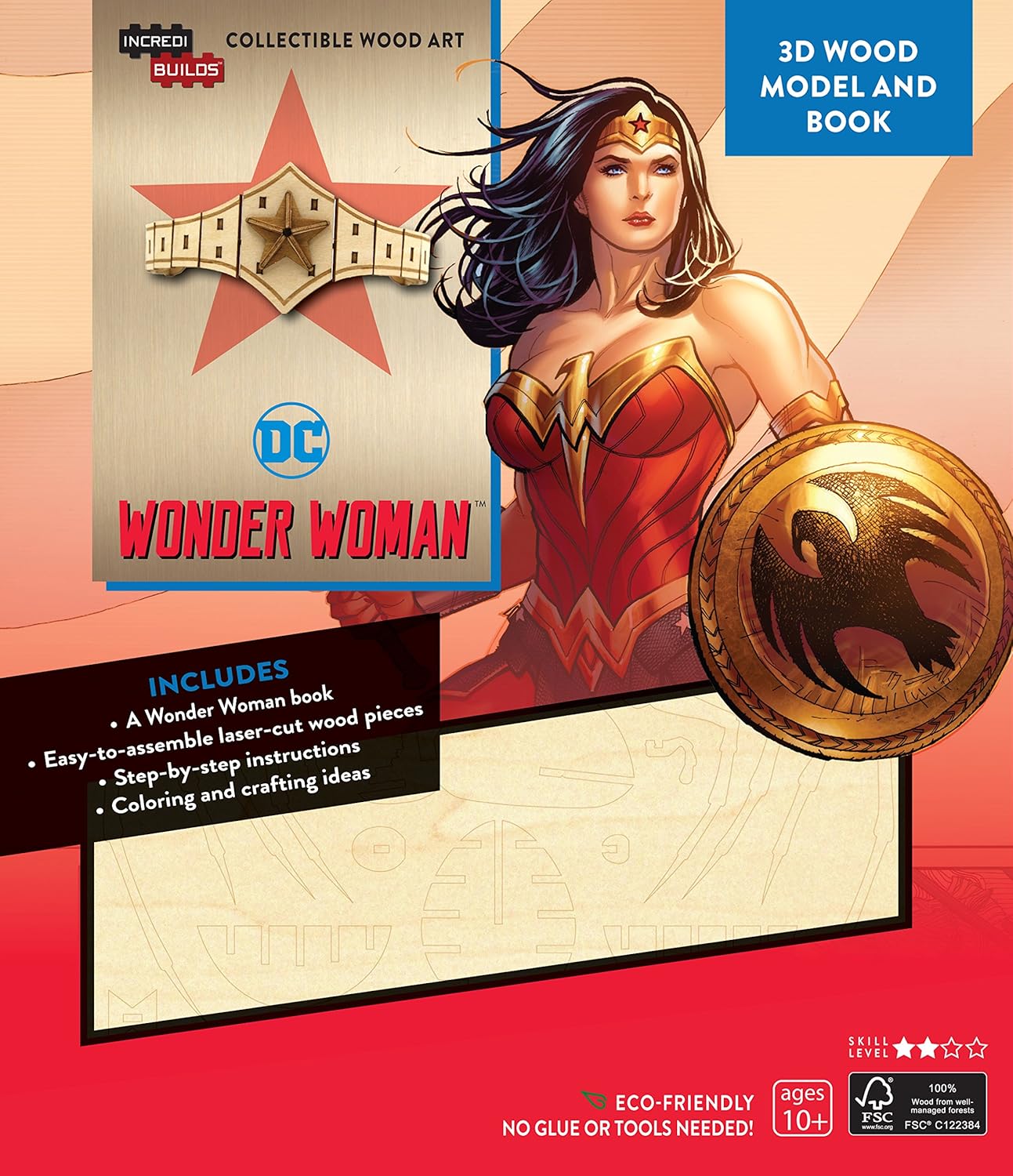 IncrediBuilds: DC Comics: Wonder Woman 3D Wood Model and Book by Insight Editions