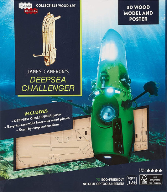 Incredibuilds: James Cameron's Deepsea Challenger 3D Wood Model and Poster by Insight Editions