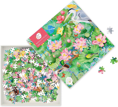 (TXS) Adult Jigsaw Puzzle - Bex Parkin - Waterlily Pond : 1000-pieces by Flame Tree Studio (cor)
