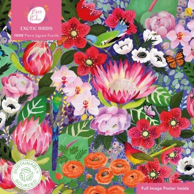 (TXS) Exotic Birds: (1000-piece Adult Sustainable jigsaw) by Bex Parkin