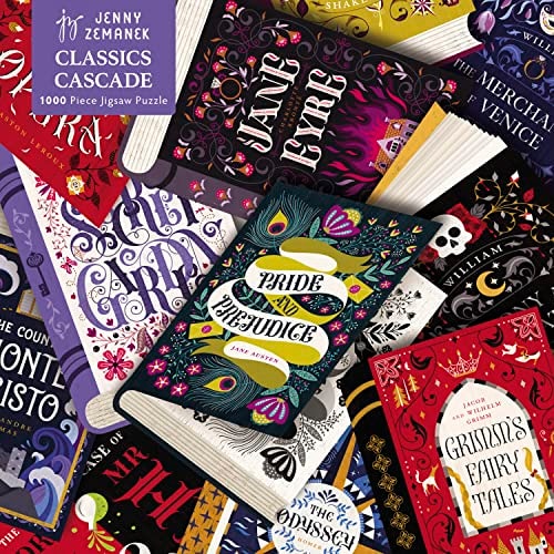 (TXS) Adult Jigsaw Puzzle: Jenny Zemanek: Classics Cascade 1000-Piece Jigsaw Puzzles by Flame Tree Studio