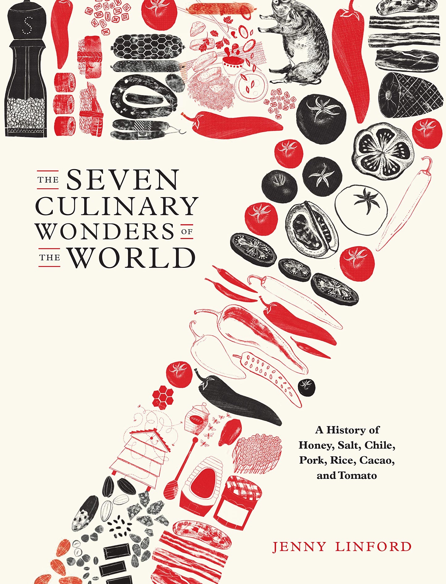 Seven Culinary Wonders of the World: A History of Honey, Salt, Chile, Pork, Rice, Cacao, and Tomato by Jenny Linford (author)