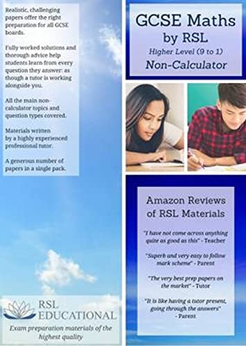 GCSE Maths by RSL: Higher Level (9 to 1). Non-Calculator by -