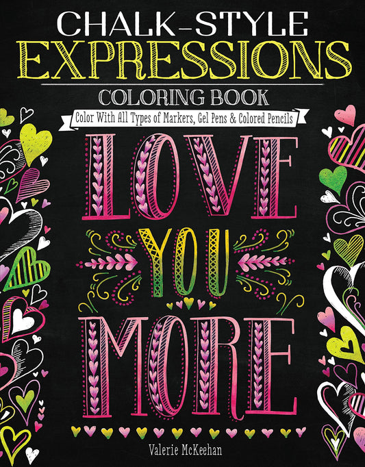 Chalk-Style Expressions Coloring Book by Valerie McKeehan