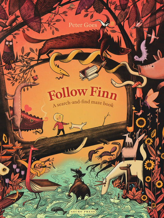 Follow Finn: A Search-&-Find Maze Book by Peter Goes