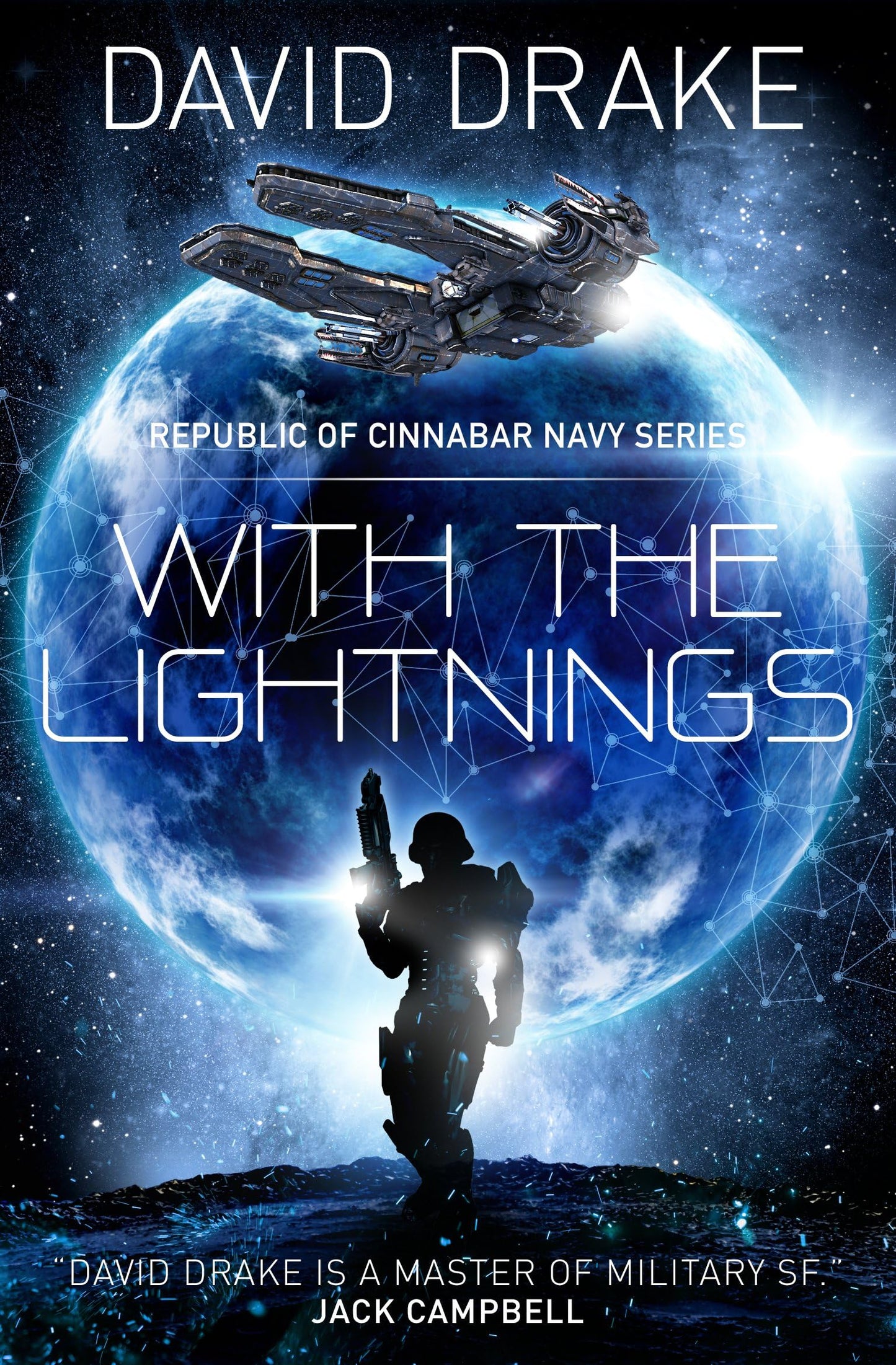 With the Lightnings (The Republic of Cinnabar Navy series #1) (slight shelf wear) by David Drake