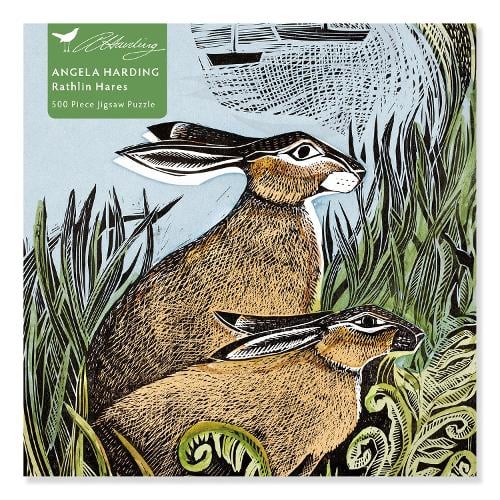 (TXS) Adult Jigsaw Puzzle Angela Harding: Rathlin Hares (500 Pieces) : 500-Piece Jigsaw Puzzles by Flame Tree Studio