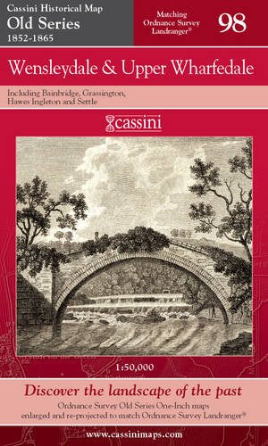 Old Series 1852-65: Wensleydale & Upper Wharfedale (OS98) (Yorkshire) by Historical Map