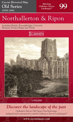 Old Series 1858-1861 - Northallerton & Ripon (OS 99) (Yorkshire) by Historical Map