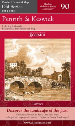 Old Series 1864-1869 - Penrith & Keswick (OS90) (Cumbria) by Historical Map