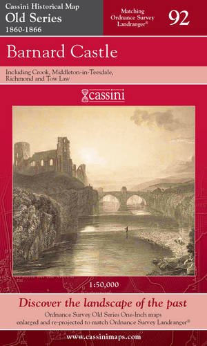 Old Series 1860-1866 - Barnard Castle (OS92) (County Durham) by Historical Map