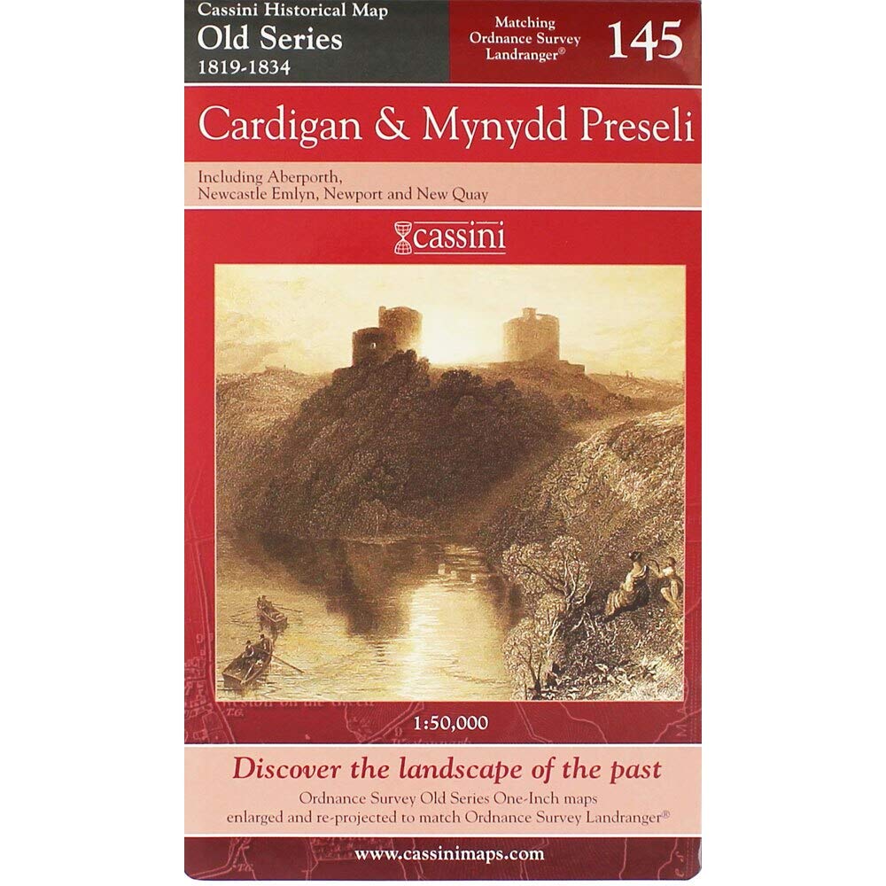 Old Series 1819-34: Cardigan & Mynydd Preseli (OS145) (Wales) by Historical Map