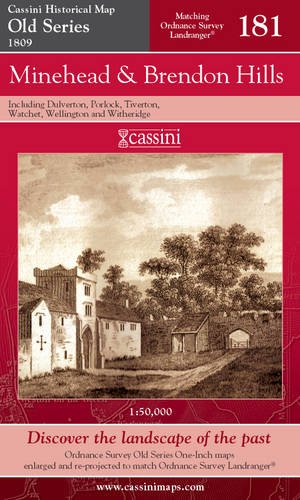 Old Series 1809 - Minehead & Brendon Hills (OS181) (Somerset) by Historical Map