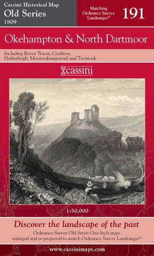 Old Series 1809 - Okehampton & North Dartmoor (OS 191) (Devon) by Historical Map