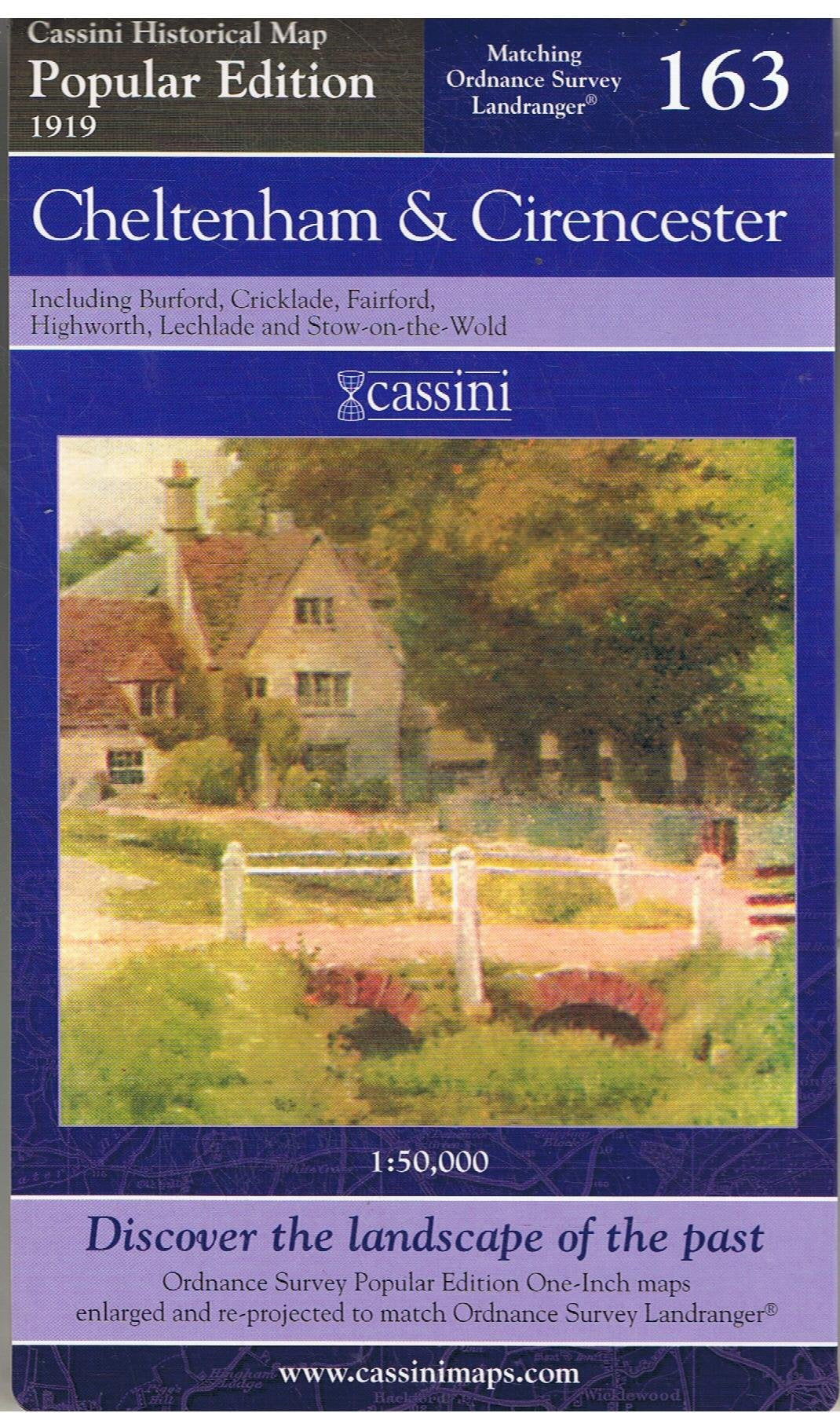 Popular Edition 1919 - Cheltenham & Cirencester (OS163) (Gloucestershire) by Historical Map