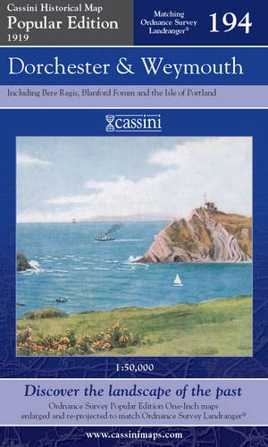 Popular Edition 1919 - Dorchester & Weymouth (OS194) (Dorset) by Historical Map