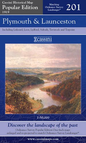 Popular Edition 1919 - Plymouth & Launceston (OS201) (Devon/Cornwall) by Historical Map