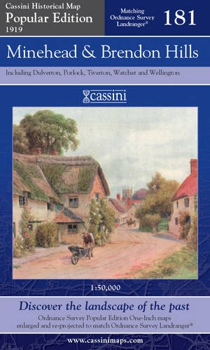 Popular Edtion 1919 - Minehead & Brendon Hills (OS181) (Somerset) by Historical Map