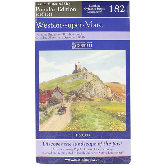 Popular Edition 1919-1922 - Weston-super-Mare (OS182) (Somerset) by Historical Map