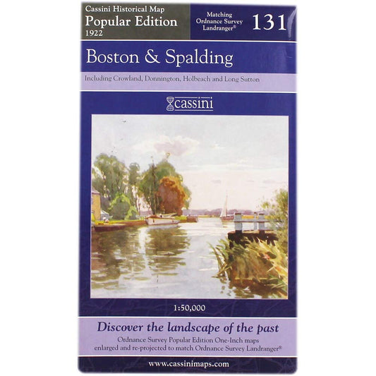 Popular Edition 1922: Boston & Spalding (OS131) (Lincolnshire) by Historical Map