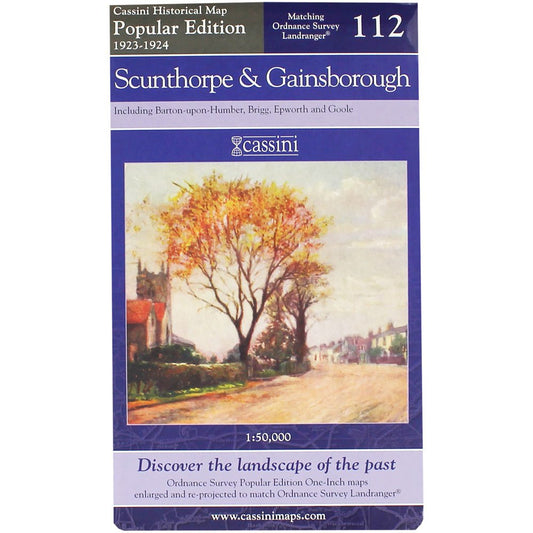 Popular Edition 1923-4: Scunthorpe & Gainsborough (OS112) (Yorkshire) by Historical Map