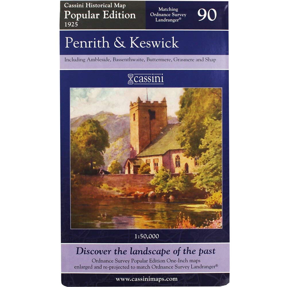 Popular Edition 1925 - Penrith & Keswick (OS90) (Cumbria) by Historical Map