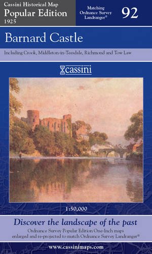 Popular Edition 1925 - Barnard Castle (OS92) (County Durham) by Historical Map