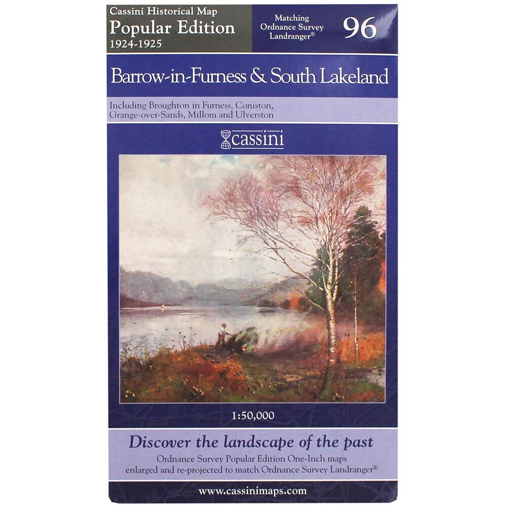 Popular Edition 1924-5: Barrow-in-Furness & South Lakeland (OS96) (Cumbria) by Historical Map