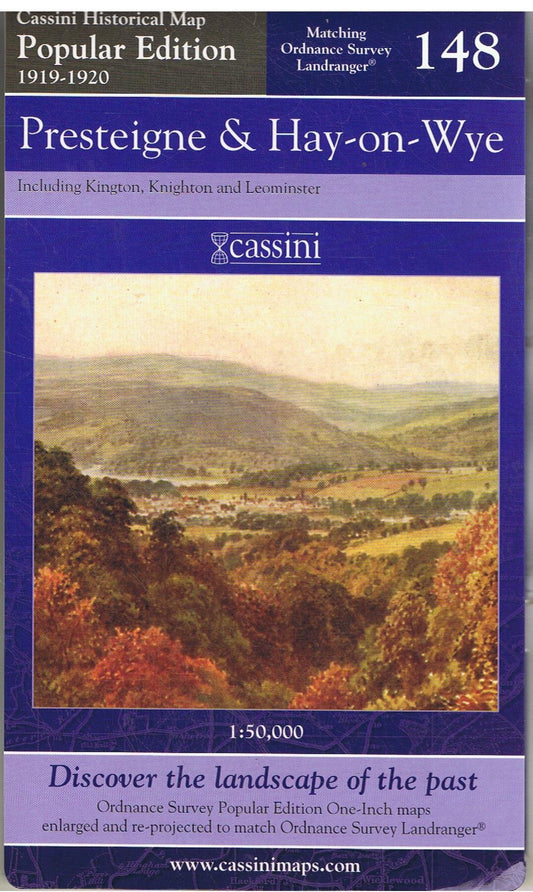Popular Edition 1919-1920 - Presteigne & Hay-on-Wye (OS148) (Powys/Wales) by Historical Map
