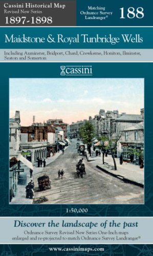 Revised Edition 1897-1898 - Maidstone & Royal Tunbridge Wells (OS188) (Kent) by Historical Maps