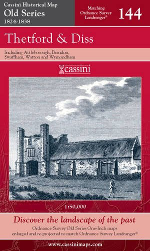 Old Series 1824-1838 - Thetford & Diss (OS 144) (Norfolk) by Historical Map