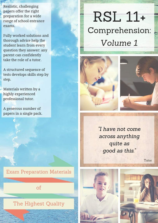 RSL 11+ Comprehension: Volume 1 by -