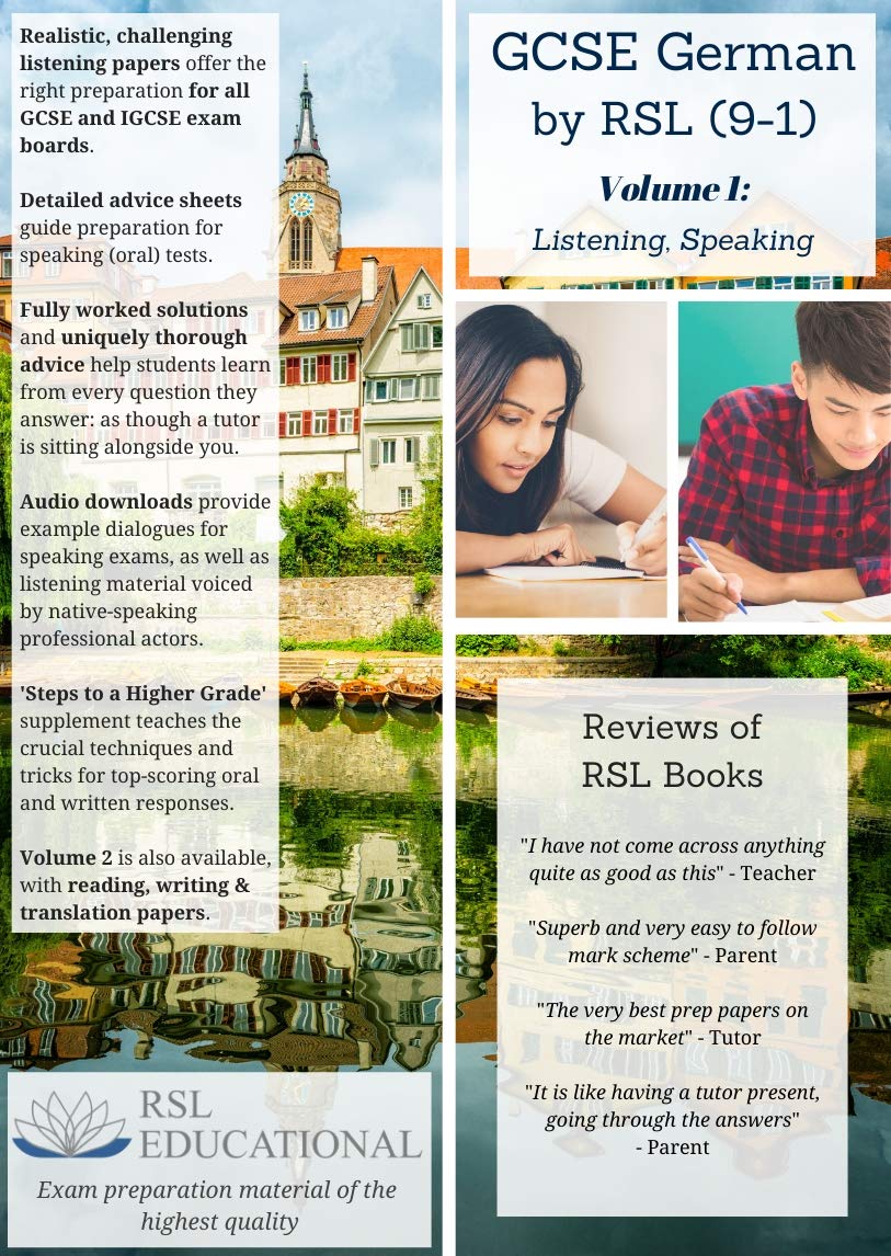 GCSE German by RSL (9-1). Volume 1: Listening, Speaking by -