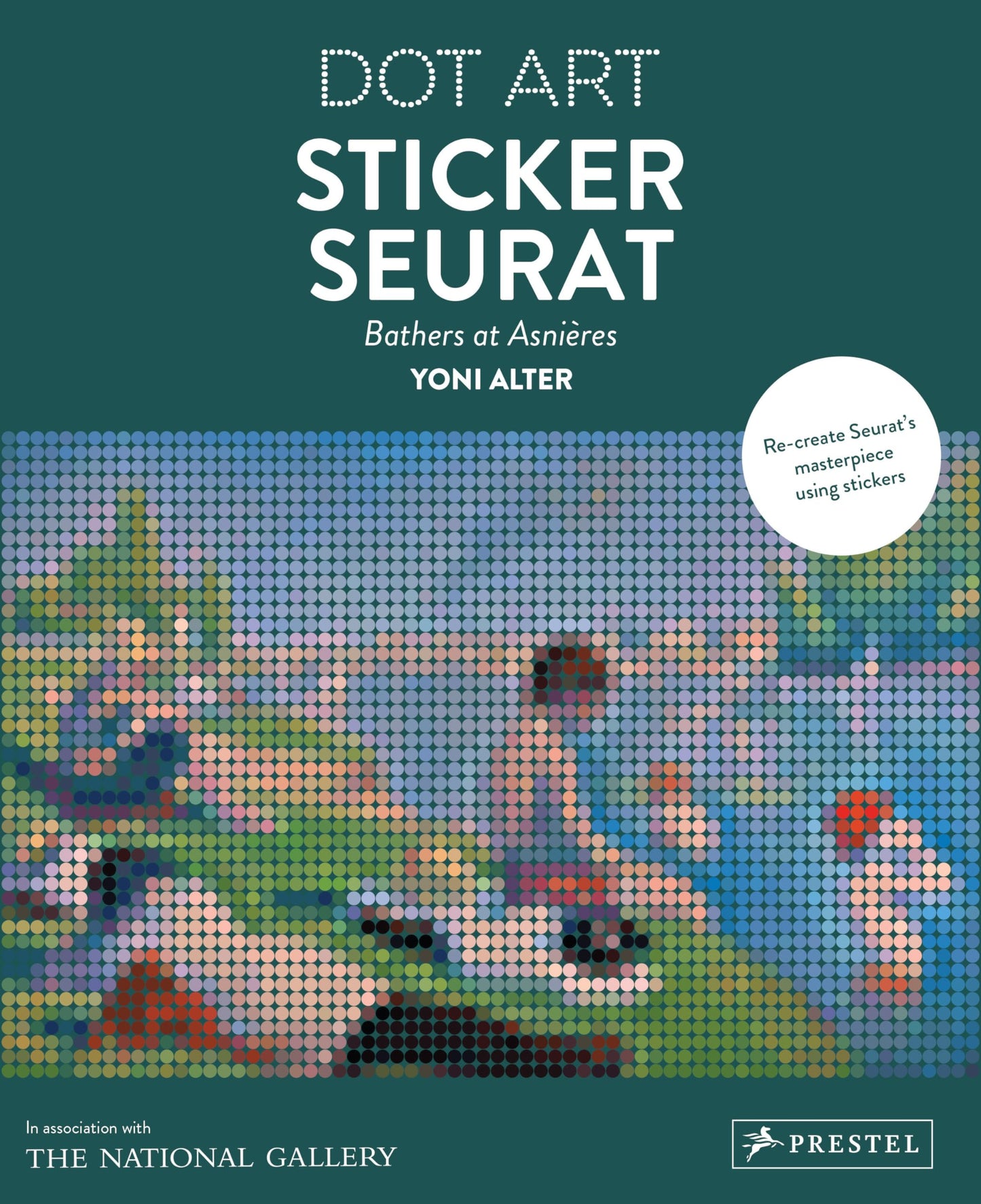 Dot Art Sticker Seurat: Bathers At Asnieres by Yoni Alter