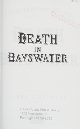 Death in Bayswater A Frances Doughty Mystery 6 by Linda Stratmann