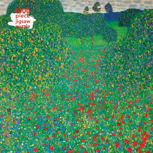 (TXS) Adult Jigsaw Puzzle Gustav Klimt: Poppy Field 1000-Piece Jigsaw Puzzles by Flame Tree Studio