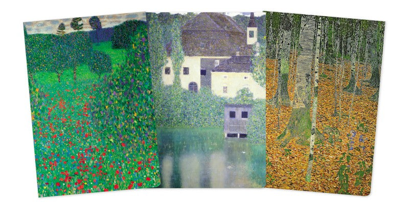 (TXS) Gustav Klimt: Landscapes (Set of 3 midi Notebooks) by Flame Tree Studio