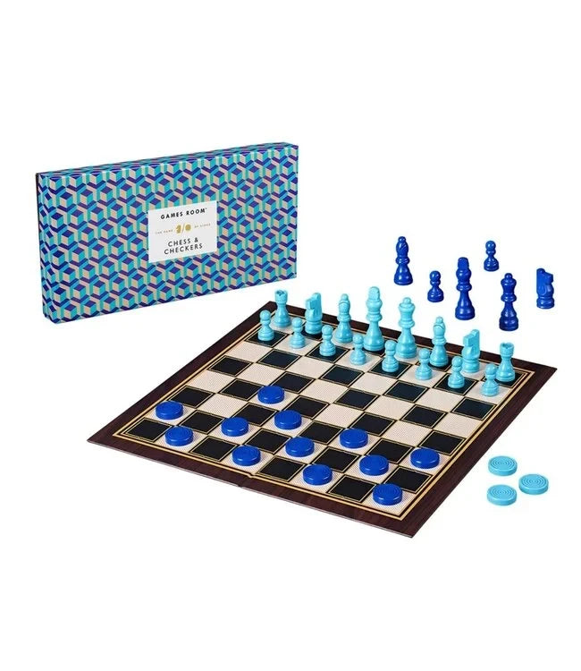 Ridley's Games Room: Chess & Checkers (blue edition) by Ridleys