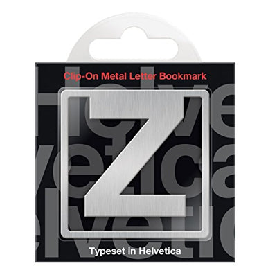 Helvetica Clip-On Metal Letter Bookmark- Z by -